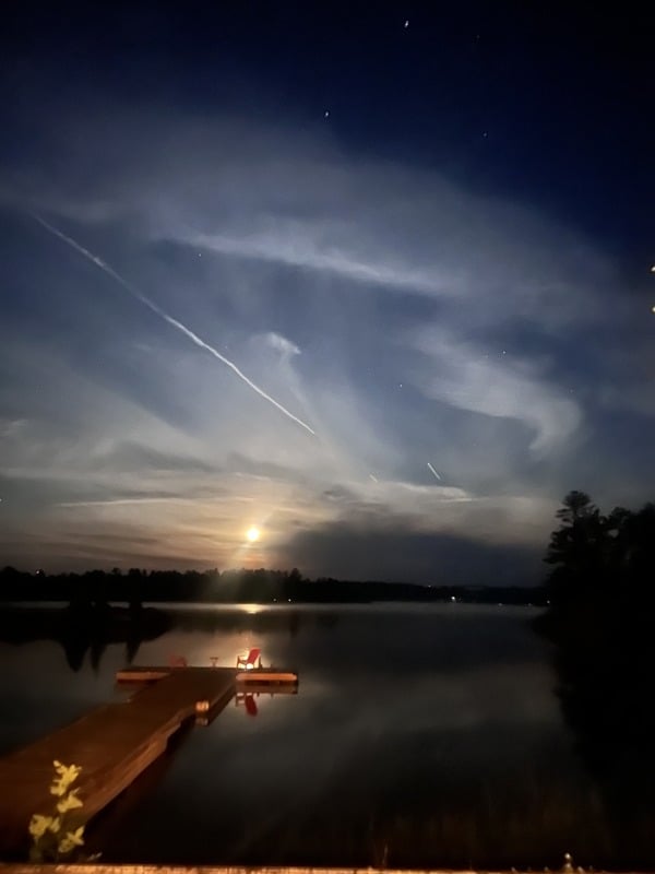 Moonrise over the bay