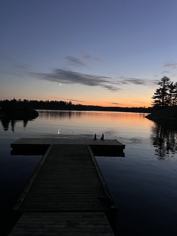 Sunset over the dock