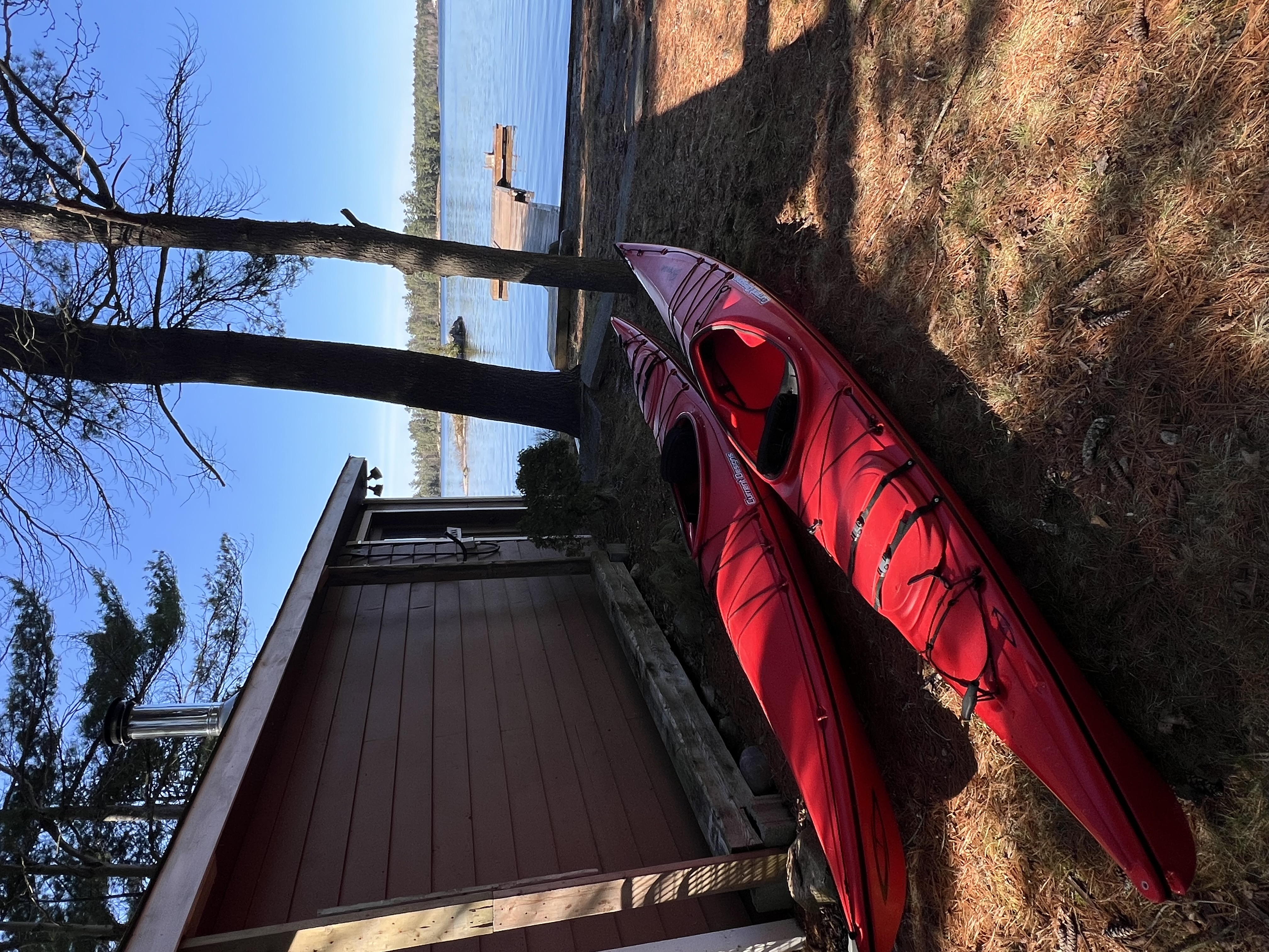 Kayaks on the waterfront